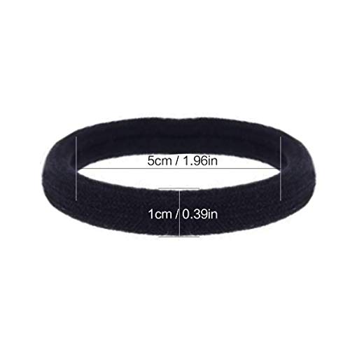 JZZJ 20 Piezas Goma de Pelo Banda de Pelo Elástica Negra Grande de Algodón Cinta Elástica de Pelo Coletero para Pelo Grueso Pesado y Rizado Negro para Peinado Mujeres y Chicas por JZZJ 20 Piezas Goma de Pelo Banda de Pelo Elástica Negra Grande de Algodón Cinta Elástica de Pelo Coletero para Pelo Grueso Pesado y Rizado Negro para Peinado Mujeres y Chicas por