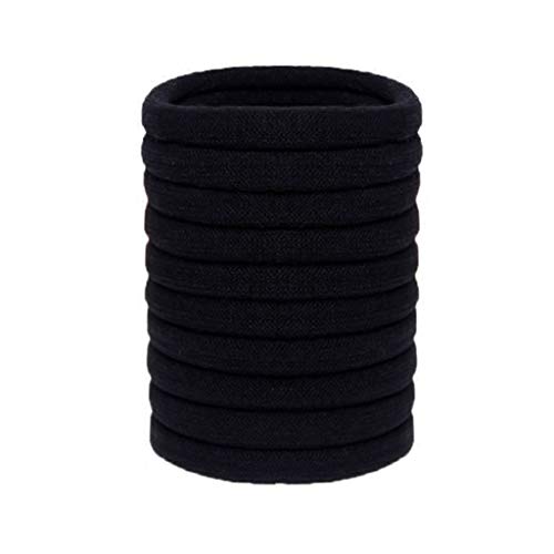 JZZJ 20 Piezas Goma de Pelo Banda de Pelo Elástica Negra Grande de Algodón Cinta Elástica de Pelo Coletero para Pelo Grueso Pesado y Rizado Negro para Peinado Mujeres y Chicas por JZZJ 20 Piezas Goma de Pelo Banda de Pelo Elástica Negra Grande de Algodón Cinta Elástica de Pelo Coletero para Pelo Grueso Pesado y Rizado Negro para Peinado Mujeres y Chicas por
