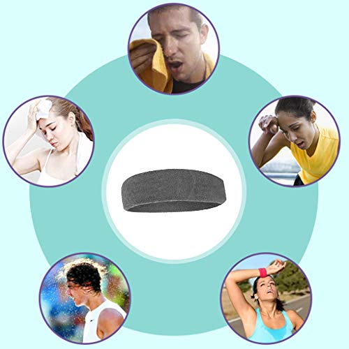 JZZJ 3 Piezas Diadema Deportiva para Hombres y Mujeres, Banda Elástica de Pelo Antideslizante Banda de Cabeza Atlética de Algodón de Absorción de Humedad para Deportes (Gris) JZZJ 3 Piezas Diadema Deportiva para Hombres y Mujeres, Banda Elástica de Pelo Antideslizante Banda de Cabeza Atlética de Algodón de Absorción de Humedad para Deportes (Gris)