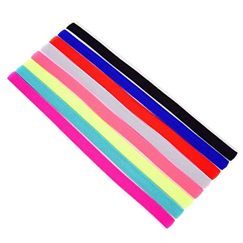 JZZJ S 8 Piezas Diademas Deportiva Bandas de Cabeza Elásticas Delgadas Diadema Antideslizante para Correr Fútbol Entrenamiento Yoga JZZJ S 8 Piezas Diademas Deportiva Bandas de Cabeza Elásticas Delgadas Diadema Antideslizante para Correr Fútbol Entrenamiento Yoga