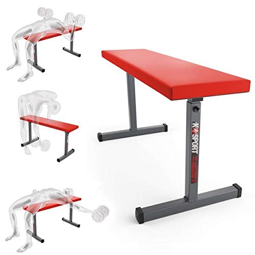 K-Sport Banco plano para levantamiento de pesas TSPORT para gimnasio DuMBBELL prensa, pecho pesado, abdominales, brazos