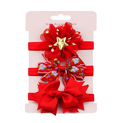 K-youth® 3 Pcs Diademas Bebé Arco del pelo de la venda elástico Bebé Cinta Para El Pelo Infantil Algodón Sólido Mariposa Niñas Banda Para La Cabeza Diadema (Rojo) K-youth® 3 Pcs Diademas Bebé Arco del pelo de la venda elástico Bebé Cinta Para El Pelo Infantil Algodón Sólido Mariposa Niñas Banda Para La Cabeza Diadema (Rojo)