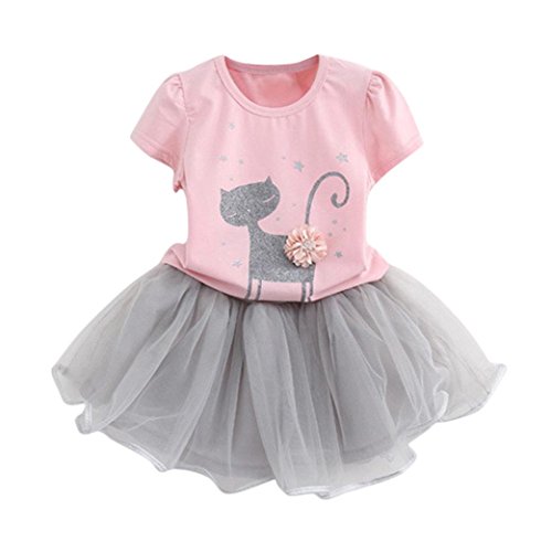 K-youth Vestido de niña, Vestido para Bebés Ropa Impresa de Camisa y del Vestido del Gato Muchacha Encantadora Ropa de Bebe niña Verano 2018 Barata (Rosa, 4-5 años) K-youth Vestido de niña, Vestido para Bebés Ropa Impresa de Camisa y del Vestido del Gato Muchacha Encantadora Ropa de Bebe niña Verano 2018 Barata (Rosa, 4-5 años)