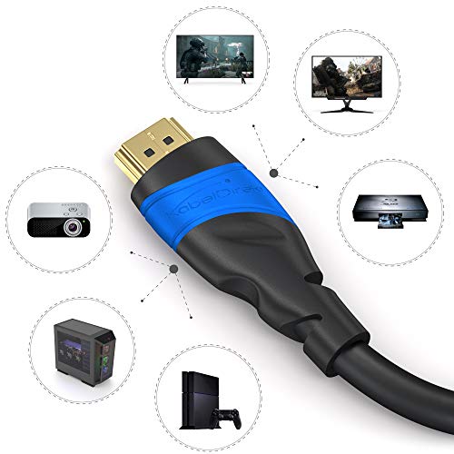 KabelDirekt 5m Cable HDMI 4K, Compatible con (HDMI 2.0a/b, 2.0, 1.4a, 4K Ultra HD, 3D, Full HD 1080p, HDR, ARC High Speed con Ethernet, PS4, Xbox, HDTV), Top Series