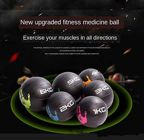 KACC Power Guidance - Slam Ball Balón Medicinal Antideslizante, Balón Medicinal de Goma Pro, Ideal para los Ejercicios de Functional Fitness - Pesos DE 1, 2, 3, 4, 5, 6 kg