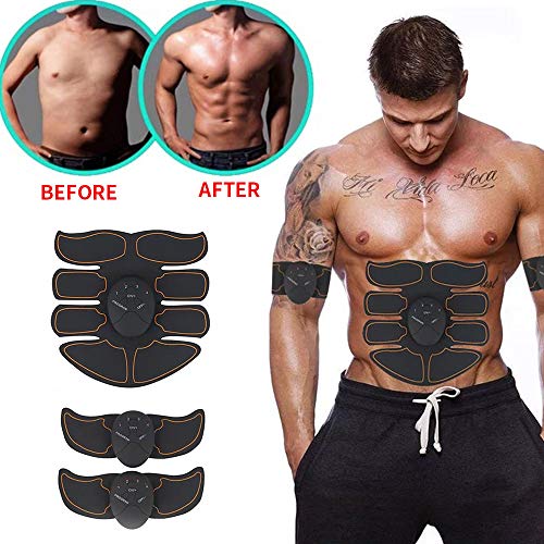 KADDGN Ccsme estimulador Muscular Entrenador Inteligente Aptitud Abdominal Formación estimulador Cuerpo Que Forma Que Adelgaza la Correa Unisex Pegatinas masajeador