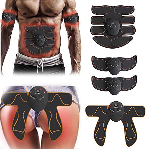 KADDGN Ccsme estimulador Muscular Entrenador Inteligente Aptitud Abdominal Formación estimulador Cuerpo Que Forma Que Adelgaza la Correa Unisex Pegatinas masajeador