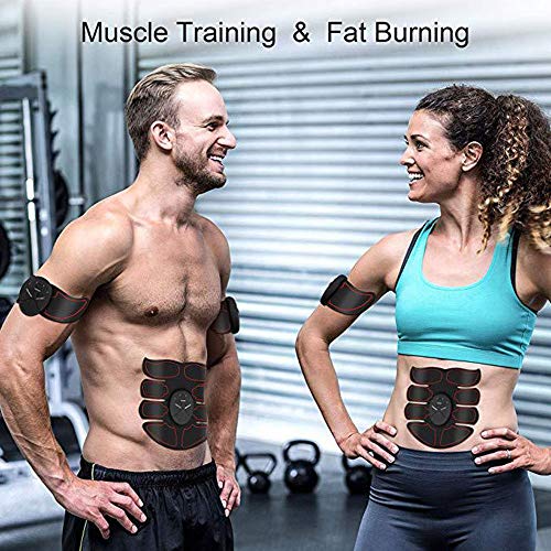 KADDGN Ccsme estimulador Muscular Entrenador Inteligente Aptitud Abdominal Formación estimulador Cuerpo Que Forma Que Adelgaza la Correa Unisex Pegatinas masajeador