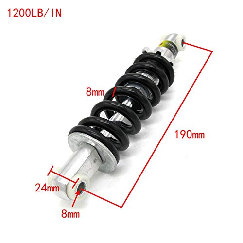 Kadiwoad 190 mm 1200lb / en la suspensión del amortiguador trasero trasero para la suspensión de la moto de la moto de la bicicleta de la suciedad 2 quads de carrera Piezas de bicicleta de la biciclet Kadiwoad 190 mm 1200lb / en la suspensión del amortiguador trasero trasero para la suspensión de la moto de la moto de la bicicleta de la suciedad 2 quads de carrera Piezas de bicicleta de la biciclet