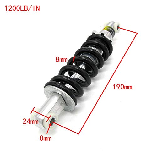 Kadiwoad 190 mm 1200lb / en la suspensión del amortiguador trasero trasero para la suspensión de la moto de la moto de la bicicleta de la suciedad 2 quads de carrera Piezas de bicicleta de la biciclet