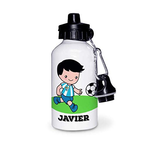 Kadoo Regalos Botella de Aluminio Personalizada Infantil Fútbol (600ml)