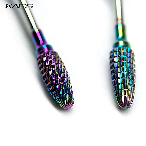 KADS Bullet Shape Symphony Aleación Broca de acero de tungsteno Fresa rotativa Cortador de manicura Herramientas y accesorios de uñas (Cross grain)