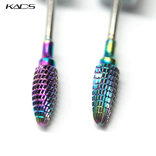 KADS Bullet Shape Symphony Aleación Broca de acero de tungsteno Fresa rotativa Cortador de manicura Herramientas y accesorios de uñas (Cross grain) KADS Bullet Shape Symphony Aleación Broca de acero de tungsteno Fresa rotativa Cortador de manicura Herramientas y accesorios de uñas (Cross grain)