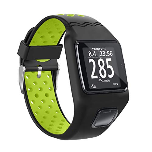 Kafen Bisel，Correa De Silicona Suave Correa De Muñeca Reemplazo De La Pulsera para Tomtom 1 Multi-Sport GPS HRM CSS Am Cardio Runner Reloj Accesorios