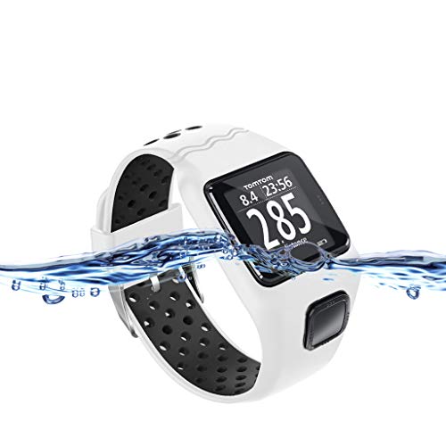 Kafen Bisel，Correa De Silicona Suave Correa De Muñeca Reemplazo De La Pulsera para Tomtom 1 Multi-Sport GPS HRM CSS Am Cardio Runner Reloj Accesorios