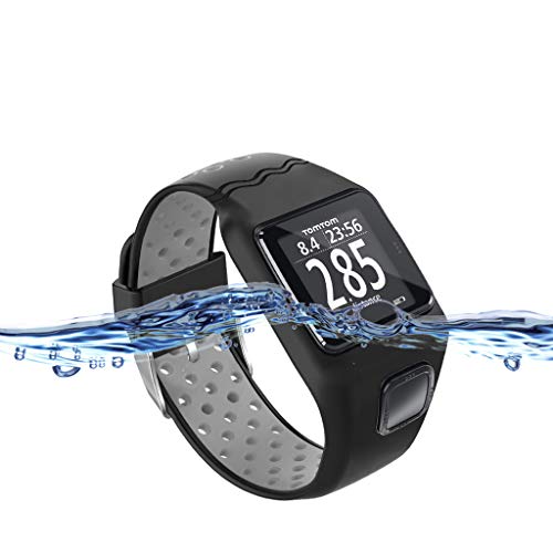 Kafen Bisel，Correa De Silicona Suave Correa De Muñeca Reemplazo De La Pulsera para Tomtom 1 Multi-Sport GPS HRM CSS Am Cardio Runner Reloj Accesorios