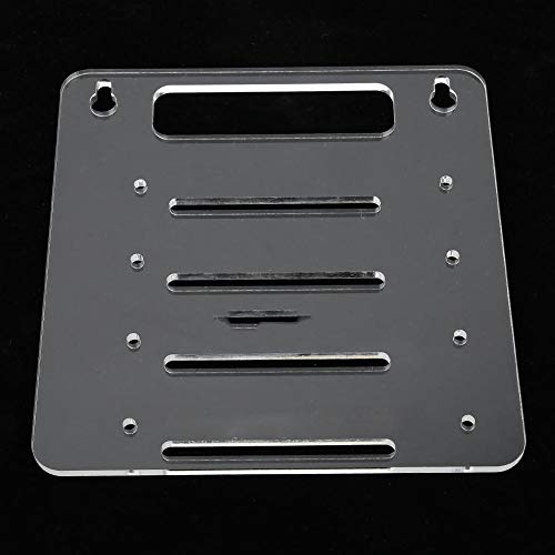 Kafuty Soporte de Rack de Unidad de Disco Duro Transparente de acrílico de 4 Capas, Soporte de Bandeja de Jaula para computadora de Escritorio HDD de 2.5/3.5 Pulgadas