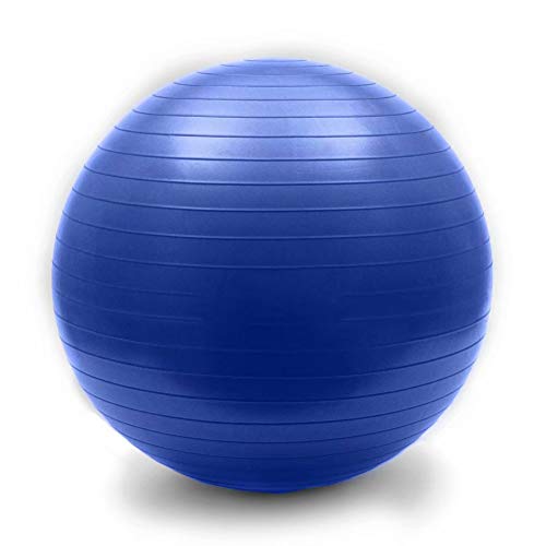 KAIDILA Bola Equilibrio Pelota Pilates Pequeña PVC Anti Pinchazos Pelota Yoga Balón Pilates para el Ejercicio, Gimnasio, Fitness, etc. con Bomba de Mano-Azul Oscuro 105cm