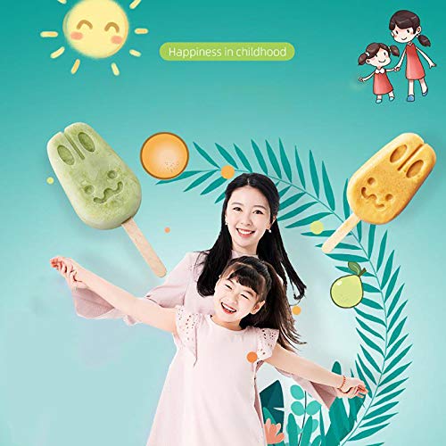 kaishuai-Moldes helados-Forma de Conejo,Buenos moldes de silicona hecho,perfecto para helados cremosos,Paletas de frutas Buenos.Moldes para Pasteles/20PcsPalitos de Madera kaishuai-Moldes helados-Forma de Conejo,Buenos moldes de silicona hecho,perfecto para helados cremosos,Paletas de frutas Buenos.Moldes para Pasteles/20PcsPalitos de Madera