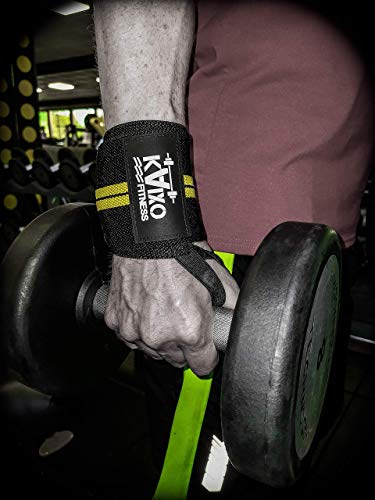 KAIXO FITNESS muñequeras Deportivas Gym Cross wods. Muñequeras para Entrenamientos Gym, Levantamiento de Pesas y Fitness. Hombre y Mujer (Amarillo) KAIXO FITNESS muñequeras Deportivas Gym Cross wods. Muñequeras para Entrenamientos Gym, Levantamiento de Pesas y Fitness. Hombre y Mujer (Amarillo)