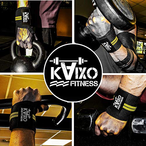 KAIXO FITNESS muñequeras Deportivas Gym Cross wods. Muñequeras para Entrenamientos Gym, Levantamiento de Pesas y Fitness. Hombre y Mujer (Amarillo) KAIXO FITNESS muñequeras Deportivas Gym Cross wods. Muñequeras para Entrenamientos Gym, Levantamiento de Pesas y Fitness. Hombre y Mujer (Amarillo)