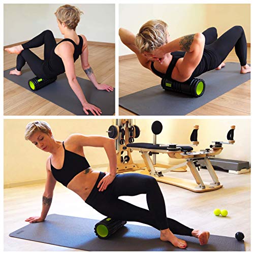 KALAHARI Rodillo de Espuma KIT - Foam Roller, bola Doble y con Pinchos. Para terapia de Trigger Point y masaje muscular Miofascial. Cómoda bolsa y Ebook ejercicios en español. KALAHARI Rodillo de Espuma KIT - Foam Roller, bola Doble y con Pinchos. Para terapia de Trigger Point y masaje muscular Miofascial. Cómoda bolsa y Ebook ejercicios en español.
