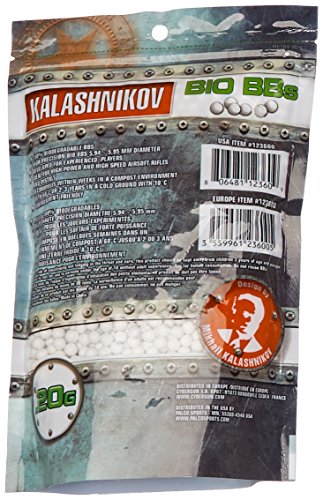 KALASHNIKOV - Balines biodegradables para Pistola de Bolas (3200 Unidades, 0,20 g)
