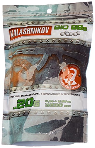 KALASHNIKOV - Balines biodegradables para Pistola de Bolas (3200 Unidades, 0,20 g)