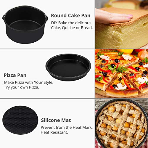 Kamtop 17PCs Accesorios para Freidora de Aire de 3.2QT-7.2QT Accesorios para Friedoras sin Aceite de 7 Pulgadas Kit de Accesorios con Plato Redondo de Pastel Molde Soporte para Barbacoa Kamtop 17PCs Accesorios para Freidora de Aire de 3.2QT-7.2QT Accesorios para Friedoras sin Aceite de 7 Pulgadas Kit de Accesorios con Plato Redondo de Pastel Molde Soporte para Barbacoa