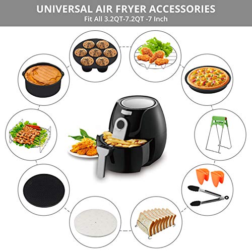 Kamtop 17PCs Accesorios para Freidora de Aire de 3.2QT-7.2QT Accesorios para Friedoras sin Aceite de 7 Pulgadas Kit de Accesorios con Plato Redondo de Pastel Molde Soporte para Barbacoa Kamtop 17PCs Accesorios para Freidora de Aire de 3.2QT-7.2QT Accesorios para Friedoras sin Aceite de 7 Pulgadas Kit de Accesorios con Plato Redondo de Pastel Molde Soporte para Barbacoa