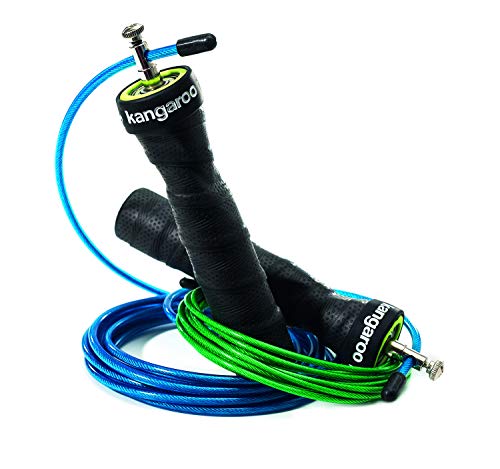 Kangaroo Fitness Cuerda para Saltar de Alta Velocidad | Gimnasio, Boxeo, Crossfit, Perdida de Peso y Ejercicios en Casa | para niños, Mujer y Hombre Adultos | Cuerda, Bolsa y Rutina de Entrenamiento Kangaroo Fitness Cuerda para Saltar de Alta Velocidad | Gimnasio, Boxeo, Crossfit, Perdida de Peso y Ejercicios en Casa | para niños, Mujer y Hombre Adultos | Cuerda, Bolsa y Rutina de Entrenamiento