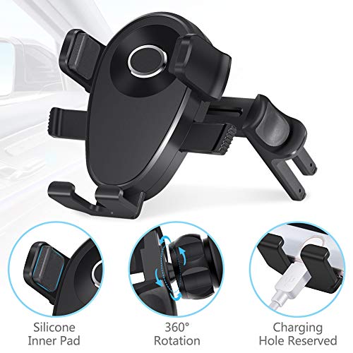 Kaome Soporte de Coche para Rejilla de ventilación, Redondo, con Doble Soporte Inferior, función de prevención de arañazos para iPhone Xr/Xs/X/8/7, Samsung Galaxy S9/S8/S7, Huawei P20 Pro Kaome Soporte de Coche para Rejilla de ventilación, Redondo, con Doble Soporte Inferior, función de prevención de arañazos para iPhone Xr/Xs/X/8/7, Samsung Galaxy S9/S8/S7, Huawei P20 Pro