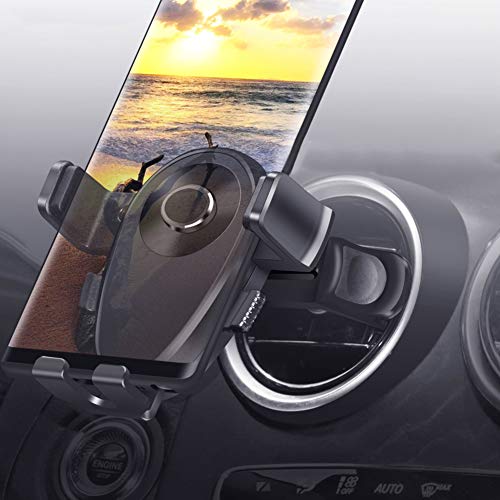 Kaome Soporte de Coche para Rejilla de ventilación, Redondo, con Doble Soporte Inferior, función de prevención de arañazos para iPhone Xr/Xs/X/8/7, Samsung Galaxy S9/S8/S7, Huawei P20 Pro