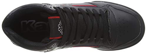 Kappa Mangan, Zapatillas Altas Unisex Adulto, Negro (Black/Red 1121), 37 EU