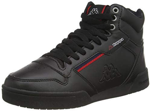 Kappa Mangan, Zapatillas Altas Unisex Adulto, Negro (Black/Red 1121), 37 EU