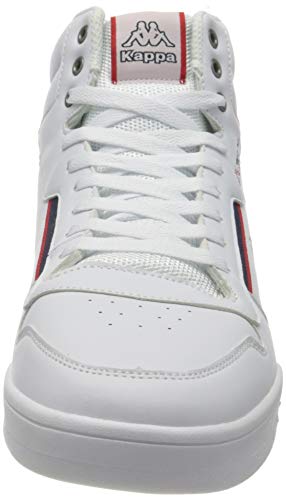 Kappa Mangan, Zapatillas Hombre, 1020 White Red, 49 EU