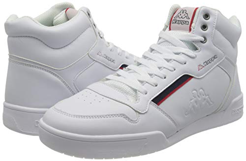 Kappa Mangan, Zapatillas Hombre, 1020 White Red, 49 EU