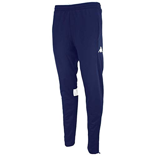 Kappa Tarente Pantalón Largo, Hombre, Azul Marino/Blanco, S