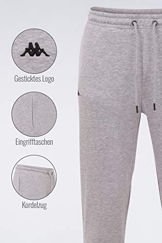 Kappa VRODELL I Pantalones de chándal para hombre de tejido de sudadera I para deporte y ocio y fitness I Cintura con cordón | en los colores gris, negro y tallas S, M, L, XL, XXL y XXXL gris L Kappa VRODELL I Pantalones de chándal para hombre de tejido de sudadera I para deporte y ocio y fitness I Cintura con cordón | en los colores gris, negro y tallas S, M, L, XL, XXL y XXXL gris L