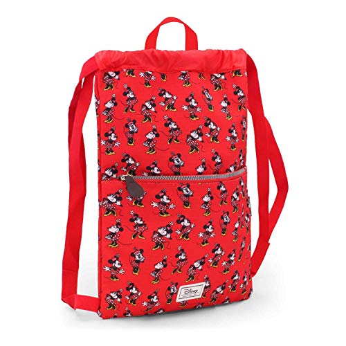 Karactermania Disney Classic Minnie Cheerful Bolsa de Cuerdas para El Gimnasio, 42 cm, Rojo