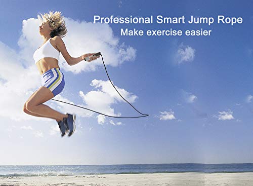 Kasimir Cuerda para Saltar sin Cable Cuerda Saltar Digital con Contador y Medidor de Calorías Cuerda Ajustable Libre y rodamientos de Bolas rápidos Entrenamiento Fitness en Casa, Oficina o Gimnasio Kasimir Cuerda para Saltar sin Cable Cuerda Saltar Digital con Contador y Medidor de Calorías Cuerda Ajustable Libre y rodamientos de Bolas rápidos Entrenamiento Fitness en Casa, Oficina o Gimnasio