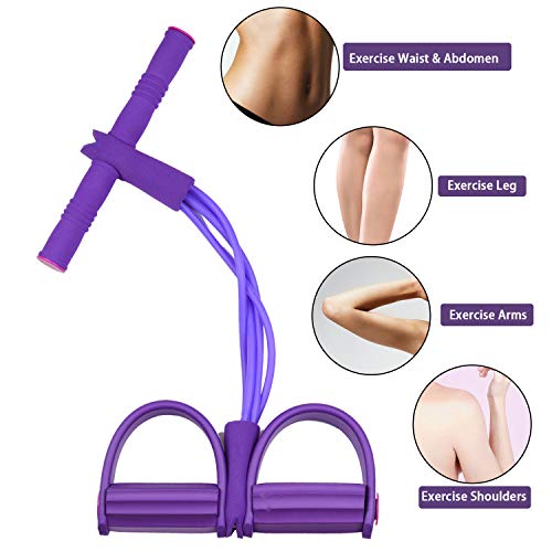 KATELUO 4 Tubos Cuerda de Tensión Multifunción, Elástico Pedal de pie Banda de Entrenamiento para Yoga, Culturismo, Fitness, Dominadas, Crujidos, etc KATELUO 4 Tubos Cuerda de Tensión Multifunción, Elástico Pedal de pie Banda de Entrenamiento para Yoga, Culturismo, Fitness, Dominadas, Crujidos, etc
