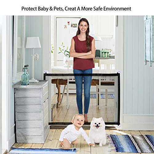 KATELUO Puerta Mágica para Perros, Magic Gate Dog, Puerta Mágica para Perros, para Mascotas, Adecuado para Perros, Gatos, Pasillos, Cocinas, Dormitorios, Escaleras. (110 x 72cm) KATELUO Puerta Mágica para Perros, Magic Gate Dog, Puerta Mágica para Perros, para Mascotas, Adecuado para Perros, Gatos, Pasillos, Cocinas, Dormitorios, Escaleras. (110 x 72cm)