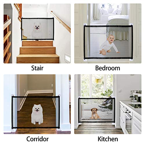 KATELUO Puerta Mágica para Perros, Magic Gate Dog, Puerta Mágica para Perros, para Mascotas, Adecuado para Perros, Gatos, Pasillos, Cocinas, Dormitorios, Escaleras. (110 x 72cm)