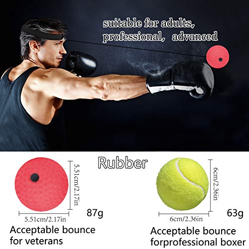 KATELUO Reflex de Boxeo, Pelota Entrenamiento de Reflejos Boxeo, Bola de Cabeza de Boxeo, Adecuado para Adultos y niños, el Mejor Equipo de Boxeo para coordinación Ojo-Mano y Fitness