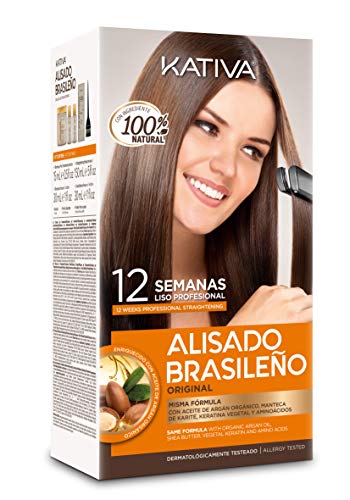 Kativa Alisado Brasileño - Con Keratina, Argán y Karité - Hasta 12 semanas Kativa Alisado Brasileño - Con Keratina, Argán y Karité - Hasta 12 semanas