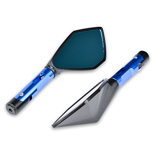 KATUR Espejos retrovisores del Manillar de la Motocicleta Espejo retrovisor Espejos Azules de la Motocicleta 8MM 10MM Pernos roscados en Sentido horario Soportes para S uzuki H Onda V ictory KATUR Espejos retrovisores del Manillar de la Motocicleta Espejo retrovisor Espejos Azules de la Motocicleta 8MM 10MM Pernos roscados en Sentido horario Soportes para S uzuki H Onda V ictory