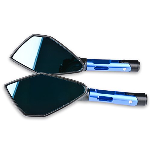 KATUR Espejos retrovisores del Manillar de la Motocicleta Espejo retrovisor Espejos Azules de la Motocicleta 8MM 10MM Pernos roscados en Sentido horario Soportes para S uzuki H Onda V ictory KATUR Espejos retrovisores del Manillar de la Motocicleta Espejo retrovisor Espejos Azules de la Motocicleta 8MM 10MM Pernos roscados en Sentido horario Soportes para S uzuki H Onda V ictory