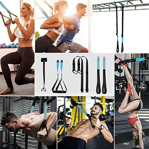 KEAFOLS Entrenamiento en Suspensión, Eentrenador en Suspensión Correa de Suspensión Suspension trainer Suspensión de Fitness Pro Ejercicio para Fortalecimiento Resistencia Carga Hasta 400kg KEAFOLS Entrenamiento en Suspensión, Eentrenador en Suspensión Correa de Suspensión Suspension trainer Suspensión de Fitness Pro Ejercicio para Fortalecimiento Resistencia Carga Hasta 400kg