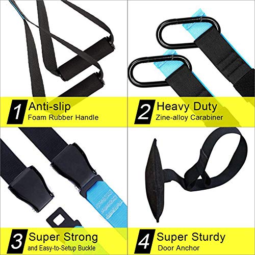 KEAFOLS Entrenamiento en Suspensión, Eentrenador en Suspensión Correa de Suspensión Suspension trainer Suspensión de Fitness Pro Ejercicio para Fortalecimiento Resistencia Carga Hasta 400kg KEAFOLS Entrenamiento en Suspensión, Eentrenador en Suspensión Correa de Suspensión Suspension trainer Suspensión de Fitness Pro Ejercicio para Fortalecimiento Resistencia Carga Hasta 400kg